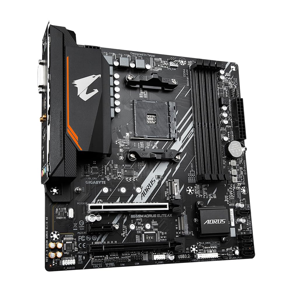 Gigabyte B550 AORUS ELITE V2 Motherboard - Supports AMD Ryzen 5000 Series AM4 CPUs, 12+2 Phases Digital Twin Power Design, up to 4733MHz DDR4 (OC), 2xPCIe 3.0 M.2, 2.5GbE LAN, USB 3.2 Gen1