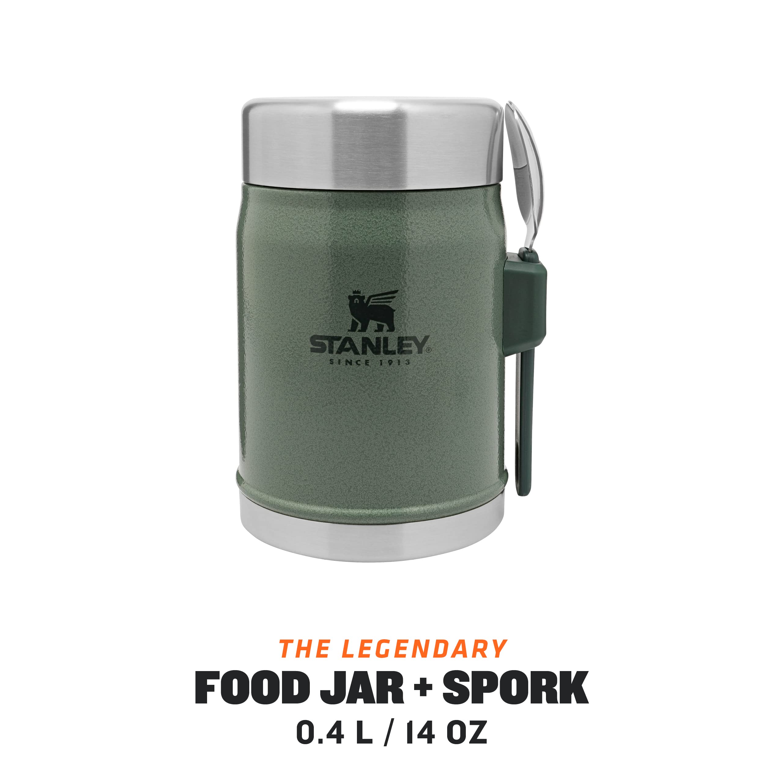 Stanley Classic Legendary Food Jar 0.4L With Spork - Keeps Cold For 7 Hours - BPA-Free Stainless Steel Soup Flask - Leakproof - Dishwasher Safe - Rose Quartz