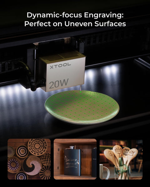 xTool S1 20W Engraving Machine with Riser Base & Honeycomb Working Sheet & Air Assit & RA2 Pro, Auto Focus, Enclosed Engraver and Cutter for Wood and Metal, Class I Safety CNC Machine