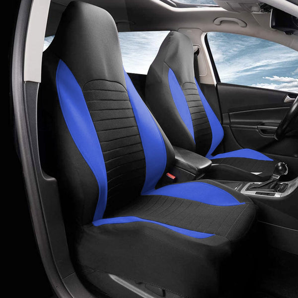 AUTOYOUTH Car Seat Covers Simple Bucket Style Universal Front Pair Fit for Car Truck SUV Van Seat Covers Car Seat Protector, Beige