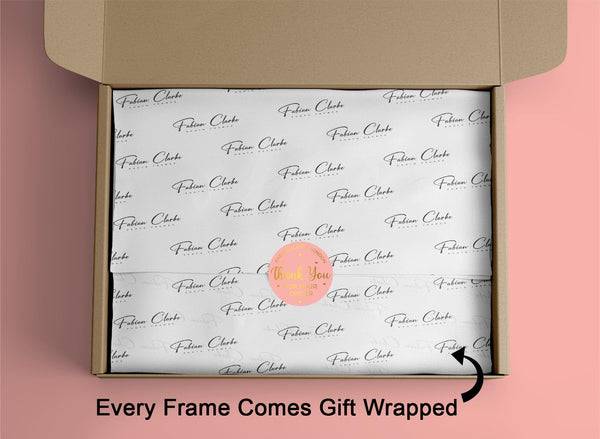 Fabian Clarke London A1 Modern Oak Wooden Picture Photo Frame with White A2 Mount to Hang Portrait or Landscape