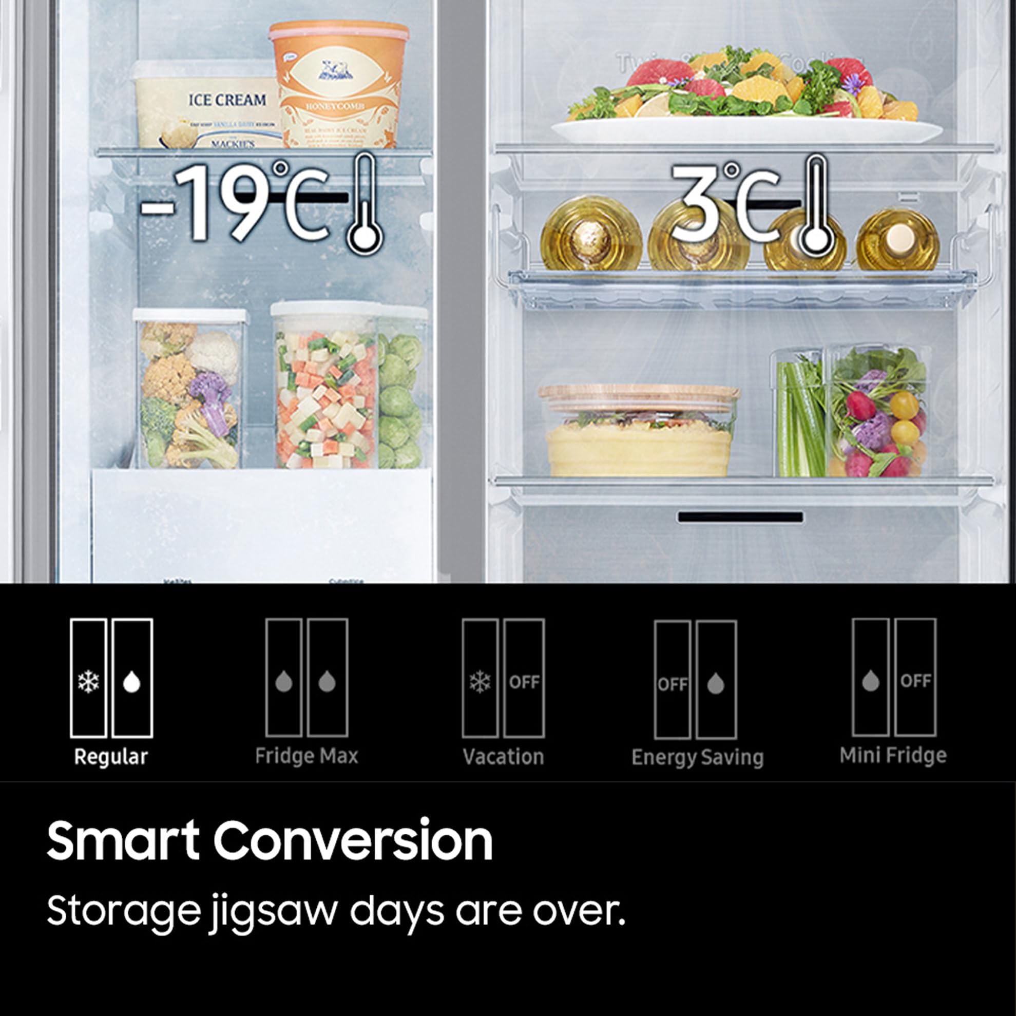 Samsung American Style Fridge Freezer with SpaceMax Technology, Power Cool and Power Freeze Technology, Black, RS62DG5003B1E