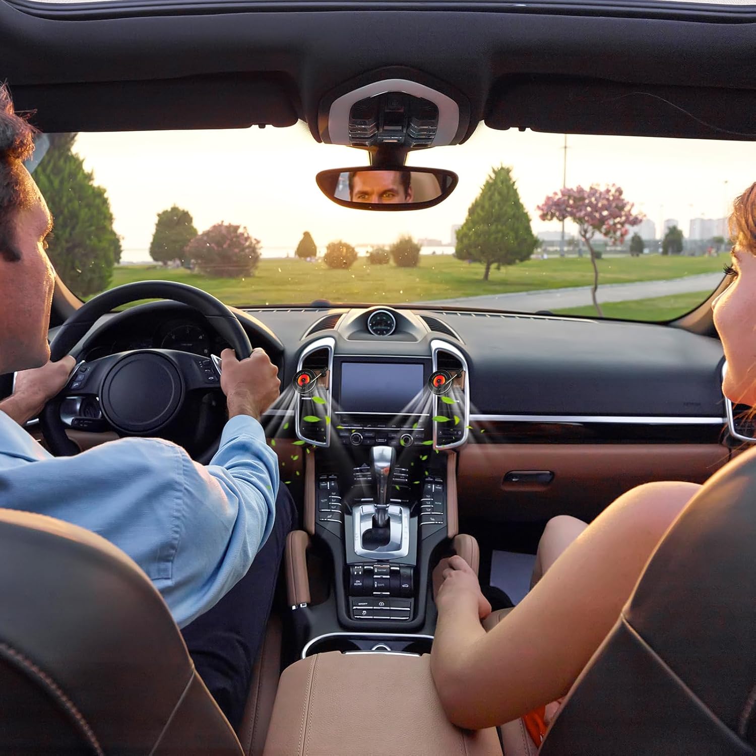 Car Air Fresheners, 12Pcs Fragrance Diffusers Clips Clip Record Player Design Perfume Vent Clip with Aromatherapy Tablets Accessories for Car Home Office