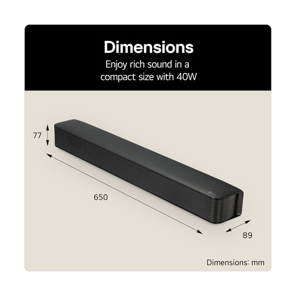 LG USC9S Bluetooth Soundbar for TV with Dolby Atmos & Wireless Subwoofer 3.1 channel