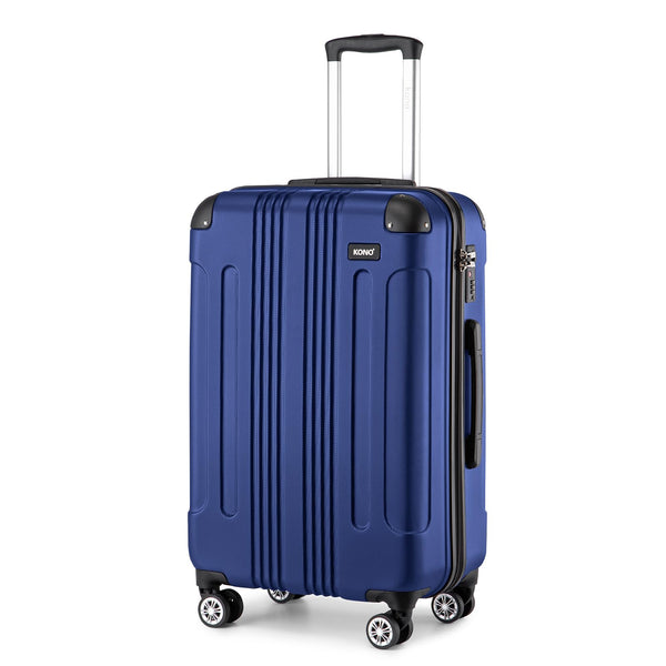 Kono 28 Inch Large Hard Shell Luggage Lightweight ABS 4 Wheels Spinner Business Trip Trolley Case Suitcase (Grey)