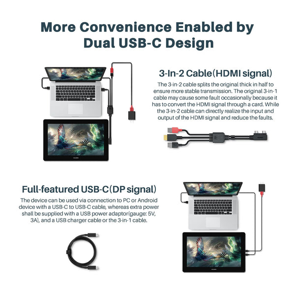 HUION Kamvas Pro 16(4K) UHD Graphic Tablet with Screen, 15.6-inch Monitor Full-Laminated Anti-Glare, Tilt Function 8192 Battery-Free Stylus PW517 for PC, Mac, Android