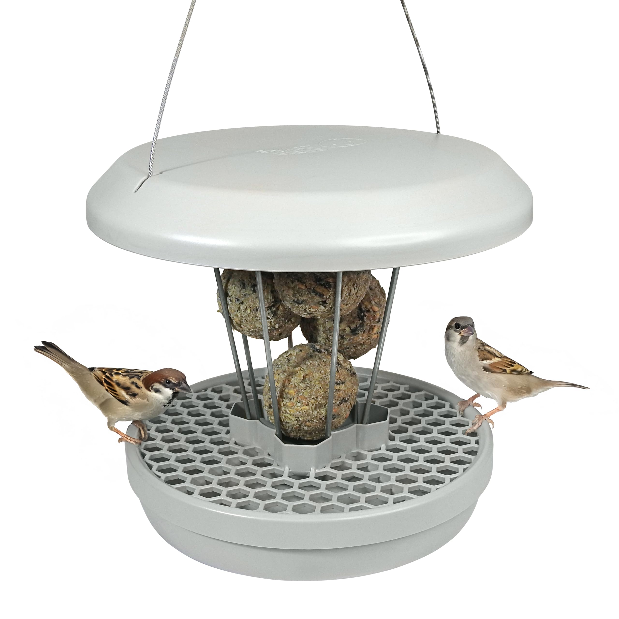 Smart Bird Feeder Lucerne | Hanging No Mess Station | Rat and Mouse Proof | Robin, Niger Seed Tray Catcher | Robust and Reliable | For Fat Balls |