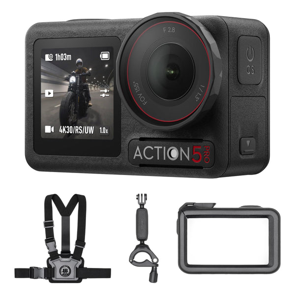DJI Osmo Action 5 Pro Standard Combo, Waterproof Camera With 1/1.3" Sensor, 4K/120fps Video, Subject Tracking, Stabilization, Dual OLED Touchscreens, Action Camera 4K Ideal for Sports, Vlog