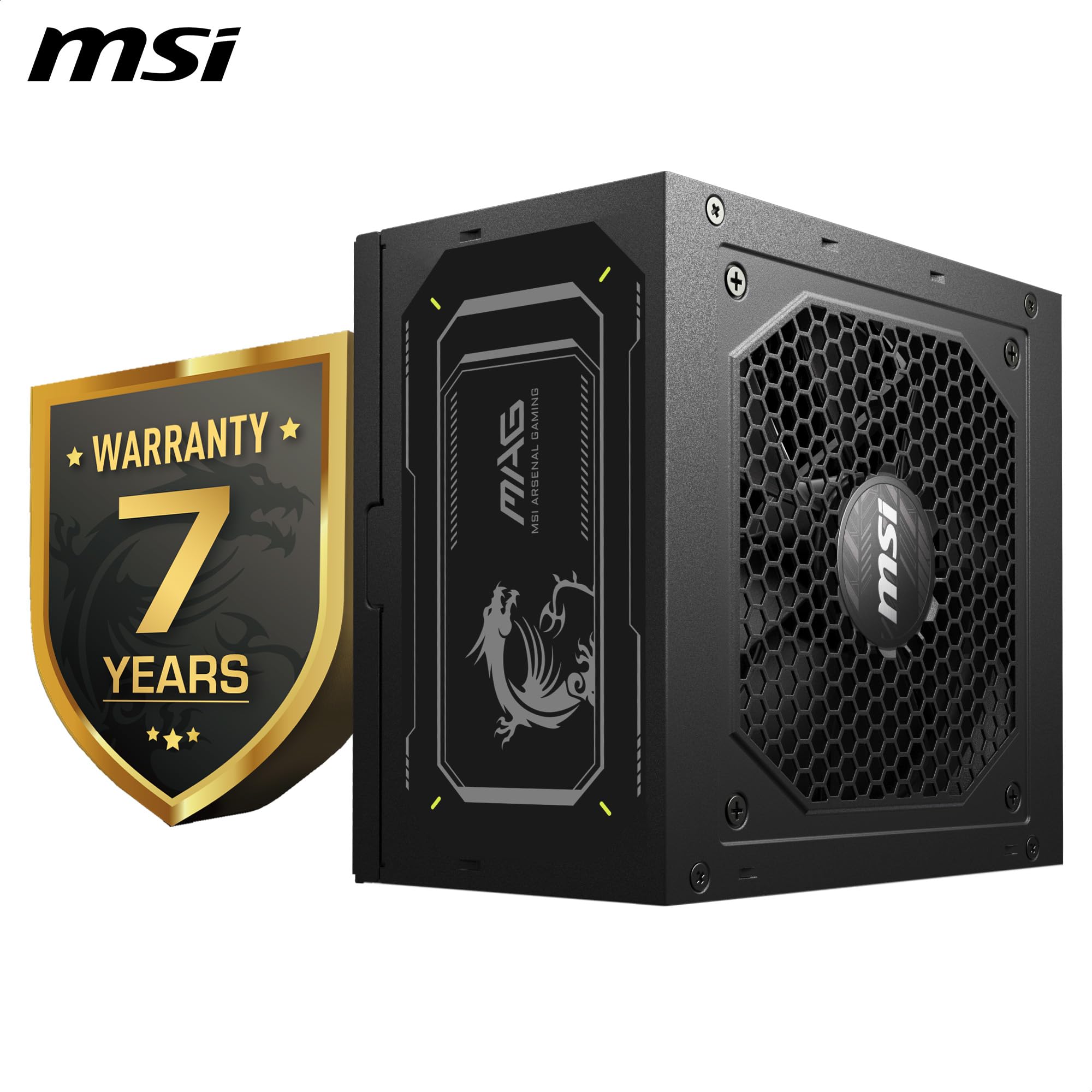MSI MPG A1000G PCIE5 Power Supply Unit, UK Plug - 1000W, 80 Plus Gold Certified, Fully Modular ATX 3.0, PCIe 5.0 GPU Support, Japanese 105°C Capacitors, 0% RPM Mode, Flat Cables - 10 Year Warranty
