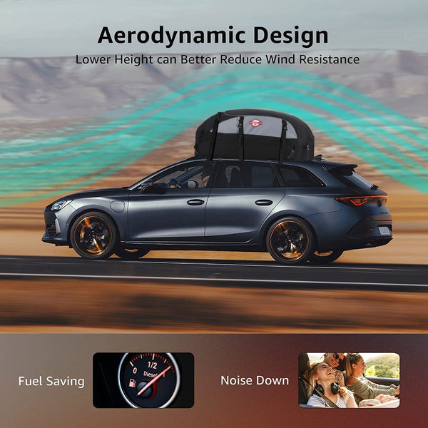 Sailnovo Roof Box Roof Bag 580L/20 Cubic Waterproof Car Roof Bag with 6 Door hooks, Soft-Shell Large Roof Cargo Carrier Bags for Cars without/with Roof Bars/Rack/Rails, Black