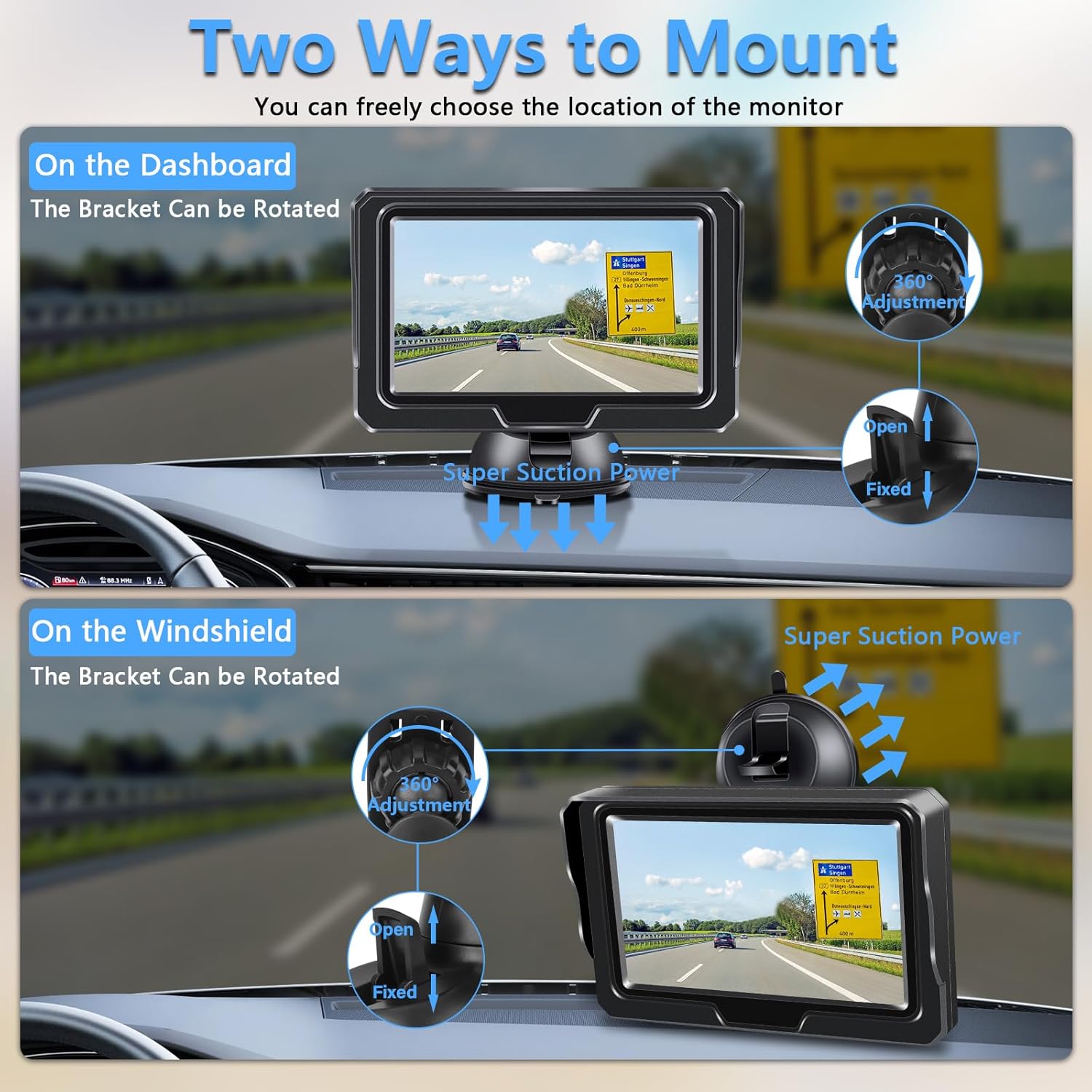【2025 Upgrade】Reversing Camera Kit AHD 1080P Reverse Camera Kit Rear View Camera with 4.3'' LCD Monitor Reverse Camera for Van,Car,Truck,Pickup,SUV Waterproof Night Vision DIY Parking Guide Lines