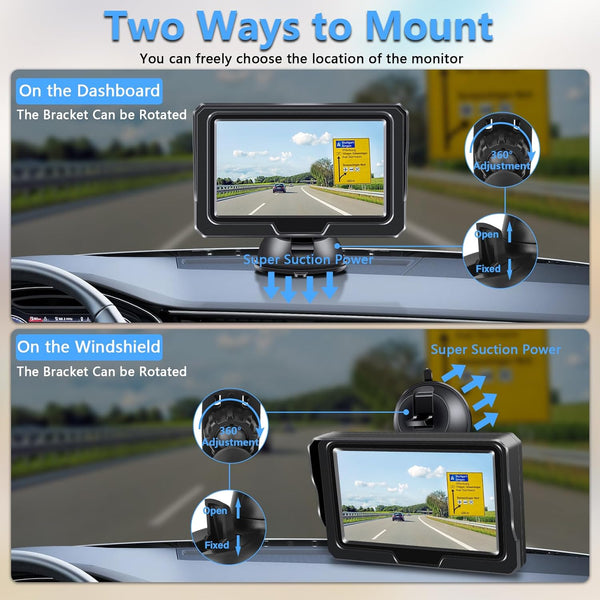 【2025 Upgrade】Reversing Camera Kit AHD 1080P Reverse Camera Kit Rear View Camera with 4.3'' LCD Monitor Reverse Camera for Van,Car,Truck,Pickup,SUV Waterproof Night Vision DIY Parking Guide Lines