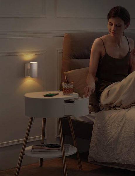 LOHAS-LED Night Light Plug In Wall,1 Pack, Modern Night Light with Dusk to Dawn Sensor, Adjustable Brightness 0-100LM, 3000K Warm White, Dimmable Night Light for Hallway Bathroom Bedroom Stair Toddler