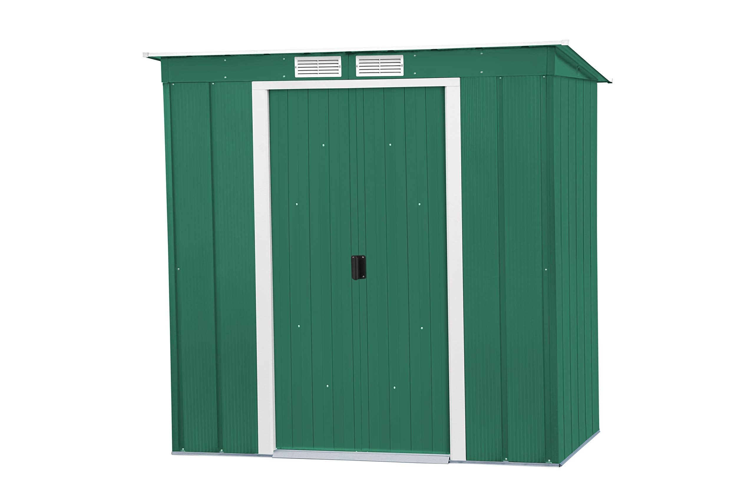 Duramax ECO 8 x 8 (6.35 m2) Metal Garden Storage Shed, Hot-Dipped Galvanized Metal Garden Shed, Tool Storage Shed, Strong Reinforced Roof Structure, Maintenance-Free Metal Shed, Anthracite