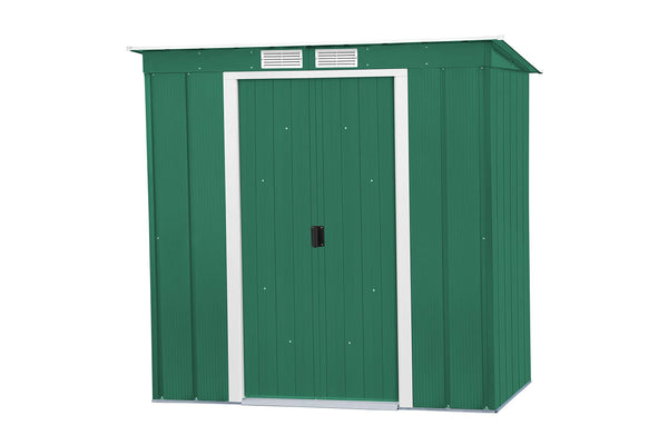 Duramax ECO 8 x 8 (6.35 m2) Metal Garden Storage Shed, Hot-Dipped Galvanized Metal Garden Shed, Tool Storage Shed, Strong Reinforced Roof Structure, Maintenance-Free Metal Shed, Anthracite