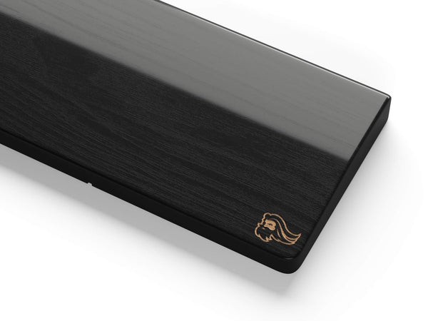 Glorious Gaming Wooden Keyboard Wrist Rest (TKL) - White Ash Wood, Medium-Coarse Grain, Smooth Surface, Sweat & Oil Resistant, Easy Clean, Anti-Slip Rubber Base, 360 x 100 x 19mm - Onyx