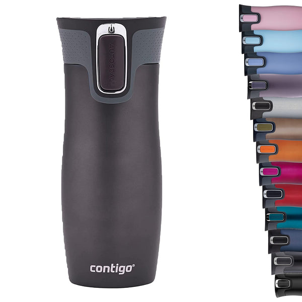 Contigo West Loop Autoseal Travel Mug, Stainless Steel Thermal Mug, Vacuum Flask, Leakproof Tumbler, Coffee Mug with BPA Easy-Clean Lid