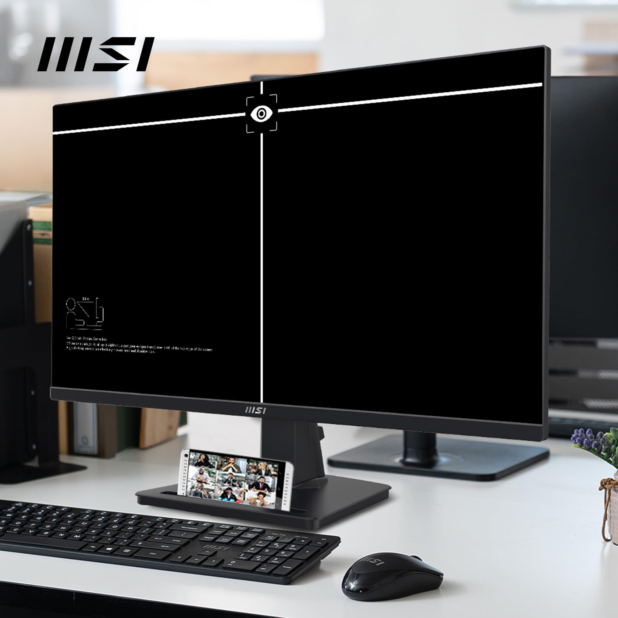 MSI PRO MP273QW E2 27 Inch WQHD Office Monitor - 2560 x 1440 IPS Panel, 100 Hz, Eye-Friendly Screen, Built-in Speakers, Tilt-Adjustable - HDMI 2.0b, DP (1.2a)