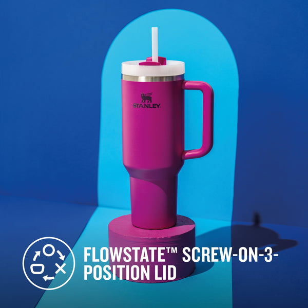 STANLEY Quencher H2.0 Flowstate Tumbler 1.2L - Cold for 11 Hours - Iced for 48 Hours - Metal Water Bottle with Straw, Handle and Lid - Dishwasher Safe - Travel Mug for Cold Drinks