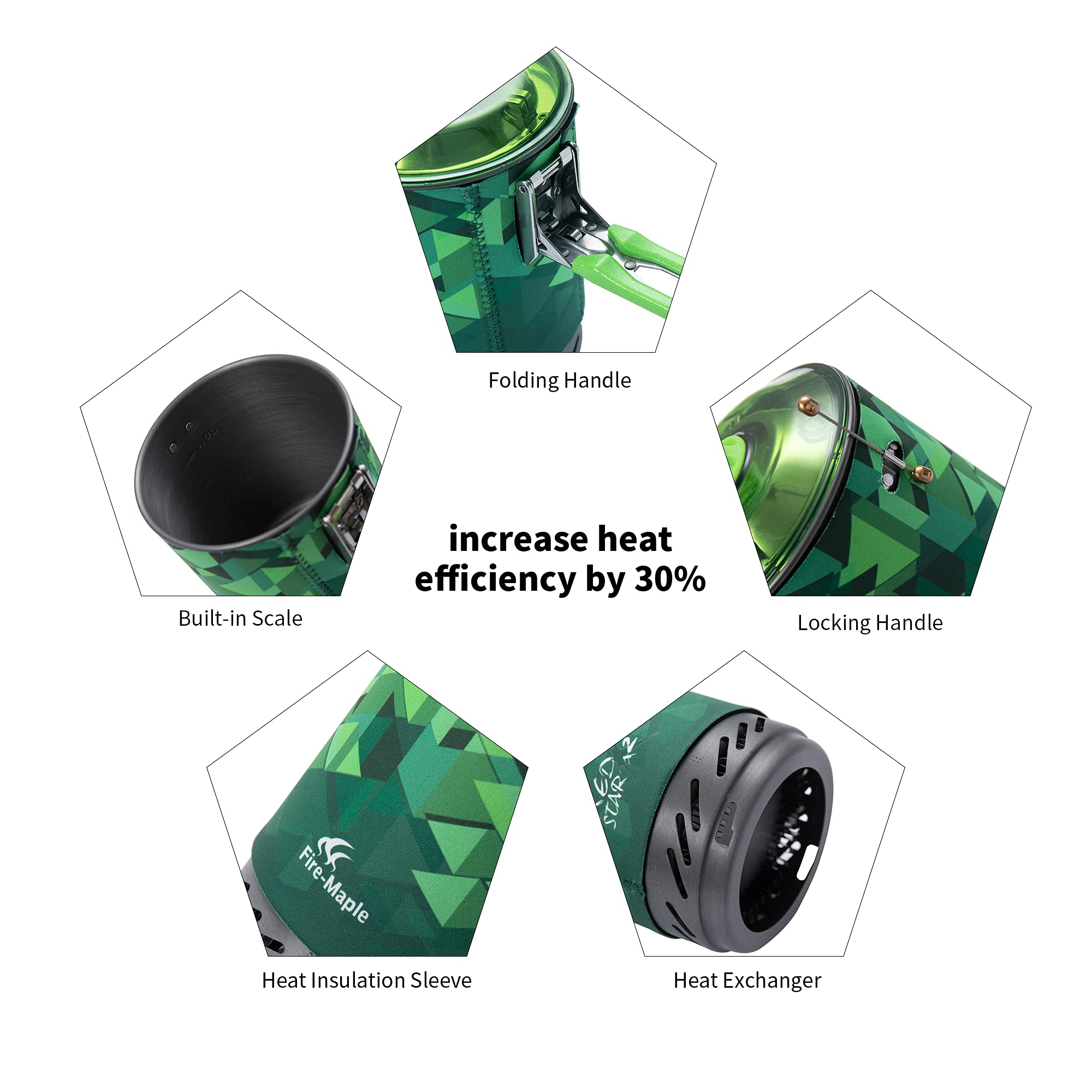 Fire-maple FMS-X2 Personal Cooking System Outdoor Hiking Camping Equipment Oven with Piezo Ignition POT Support & Stand for Outdoor Acitivities- Portable Propane Gas Stove Burner