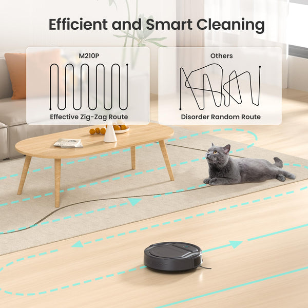 Lefant M210P Robot Vacuum Cleaner, Featured Carpet Cleaner Small Robot 7.8cm Thin 28cm DIA, Robotic Vacuum Alexa Voice Control Self-Charging Ideal for Pet Hair Hard Floor and Carpet
