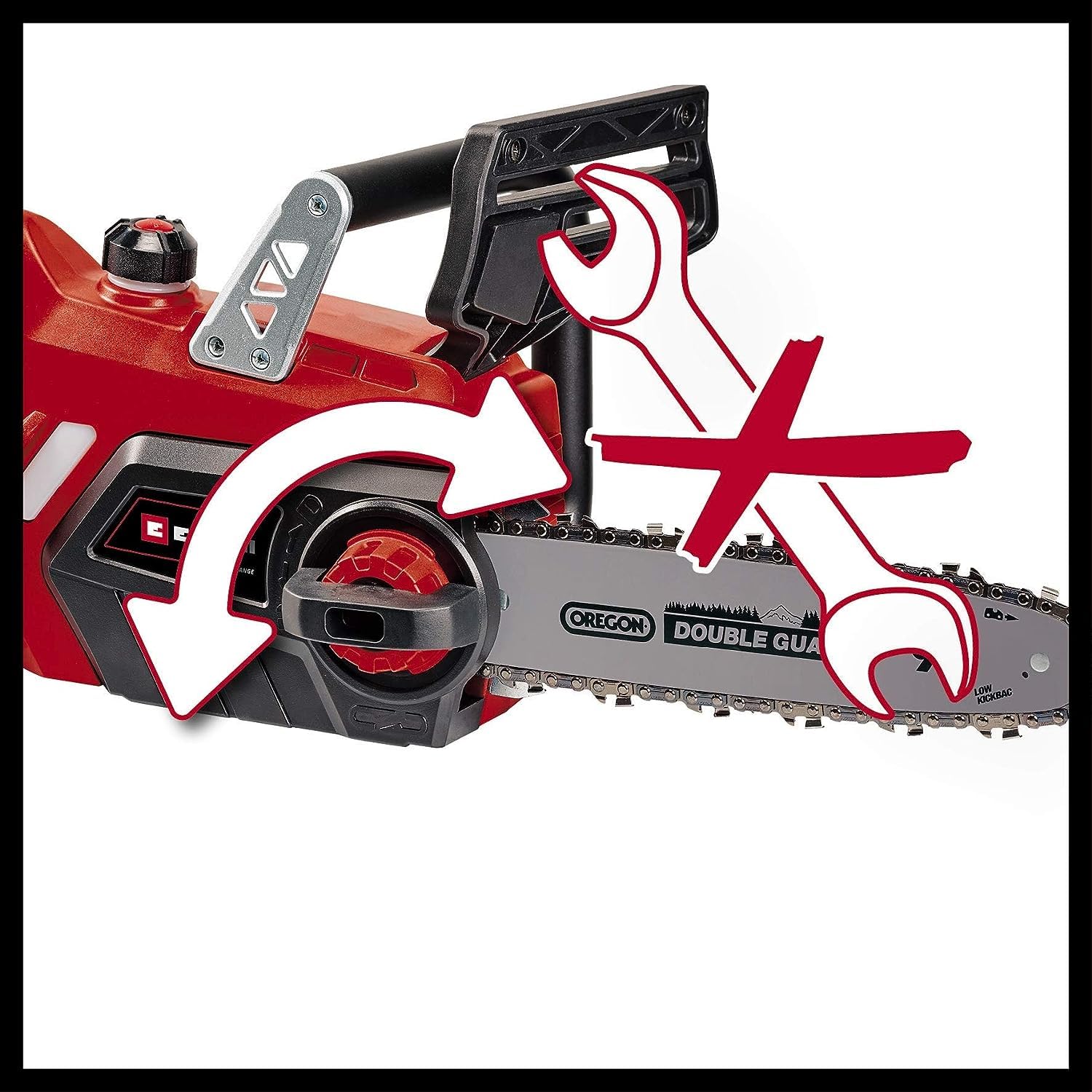 Einhell Power X-Change 18V Cordless Chainsaw - 10 Inch (25cm) Electric Chainsaw Cordless With OREGON Bar and Chain - GE-LC 18/25 Li Solo Battery Chainsaw (Battery Not Included)