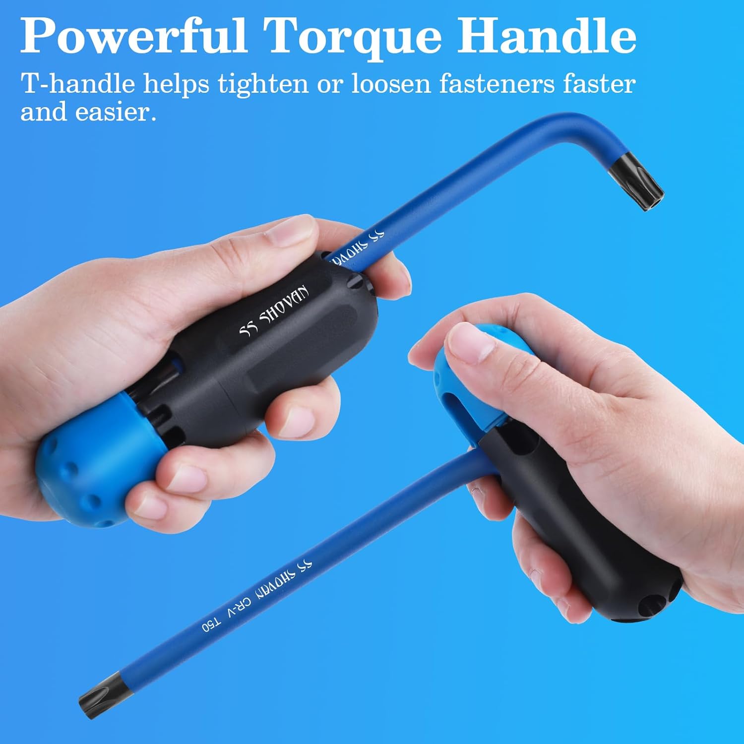 ss shovan 18PCS Allen Key Set, Metric Ball End Hex Key Set and Torx/Star Key Set (with T-Handle), Sizes 1.5mm-10mm & T10-T50, Alan Keys Sets for Furniture Assembly, Household DIY, Bike Repair