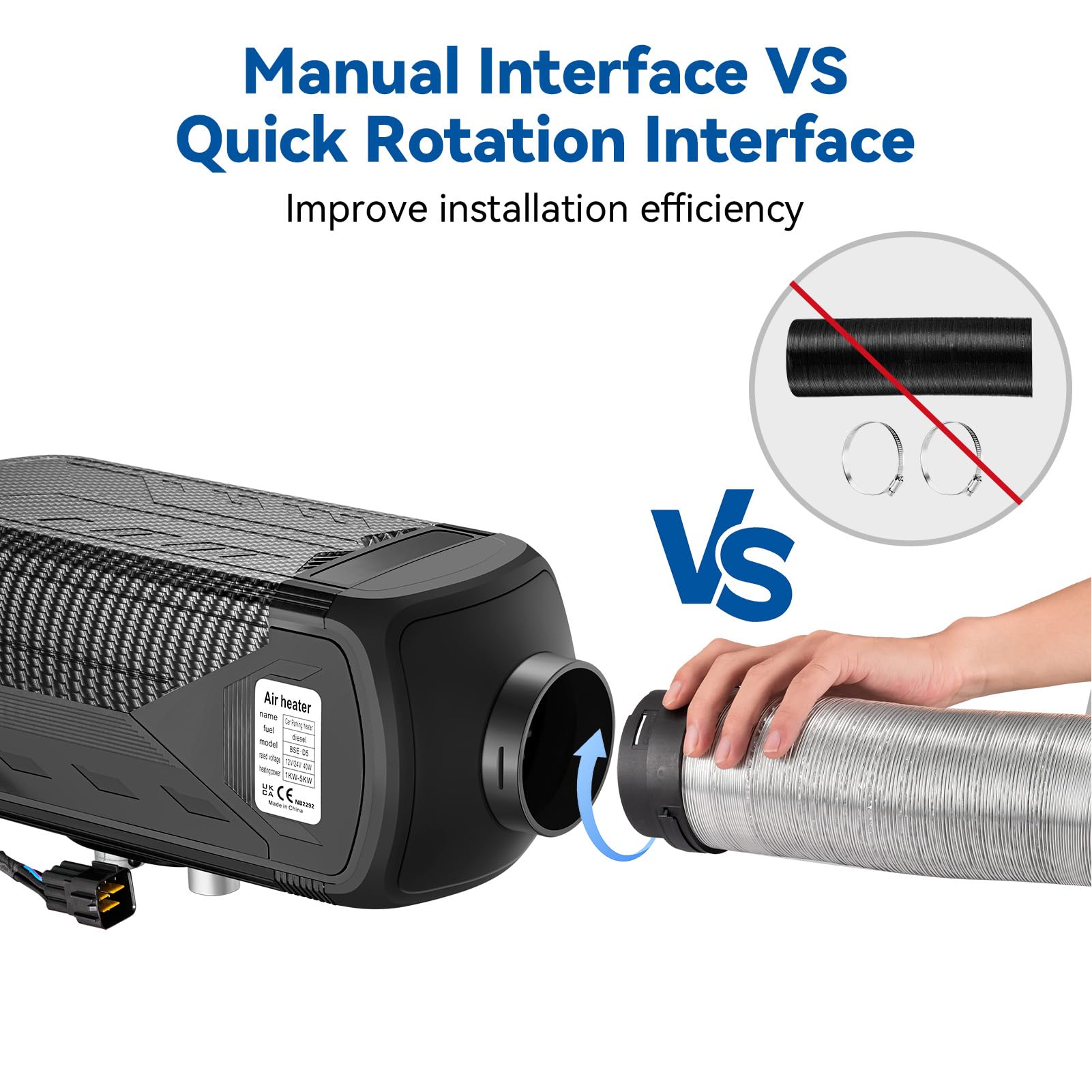 Redriver 8KW Diesel Heater 12V/24V Parking Fuel Heater, Night Air Heater with Premium Silencer, Upgrade Smart Remote Control For Truck, Boat, Car Trailer, Motorhomes, Campervans, Caravans