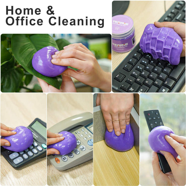 TICARVE Cleaning Gel for Car Cleaning putty Dust Cleaner Gel Car Slime Cleaner Auto Detailing Putty Car Interior Cleaner Keyboard Cleaner for Computer