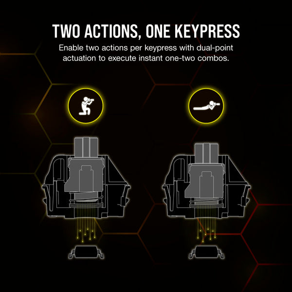 CORSAIR K70 MAX RGB Magnetic Mechanical Wired Gaming Keyboard – MGX Adjustable Switches, Simultaneous SOCD and Rapid Trigger, PBT Double-Shot Keycaps, Sound Dampening, 8000Hz Polling, QWERTY UK, Black