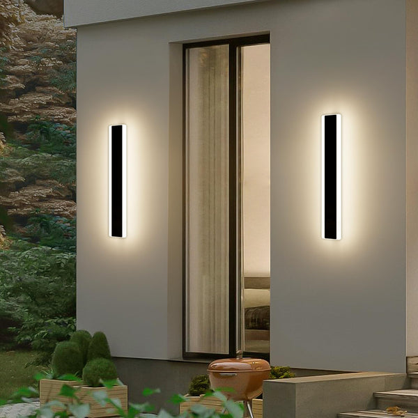Mikeru 6500k Cool White Outdoor Wall Light, 150cm Modern Porch Wall Light, LED Vertical Long Acrylic Garden Fixture, IP65 Waterproof for Balcony, Living Room, Garage, Patio