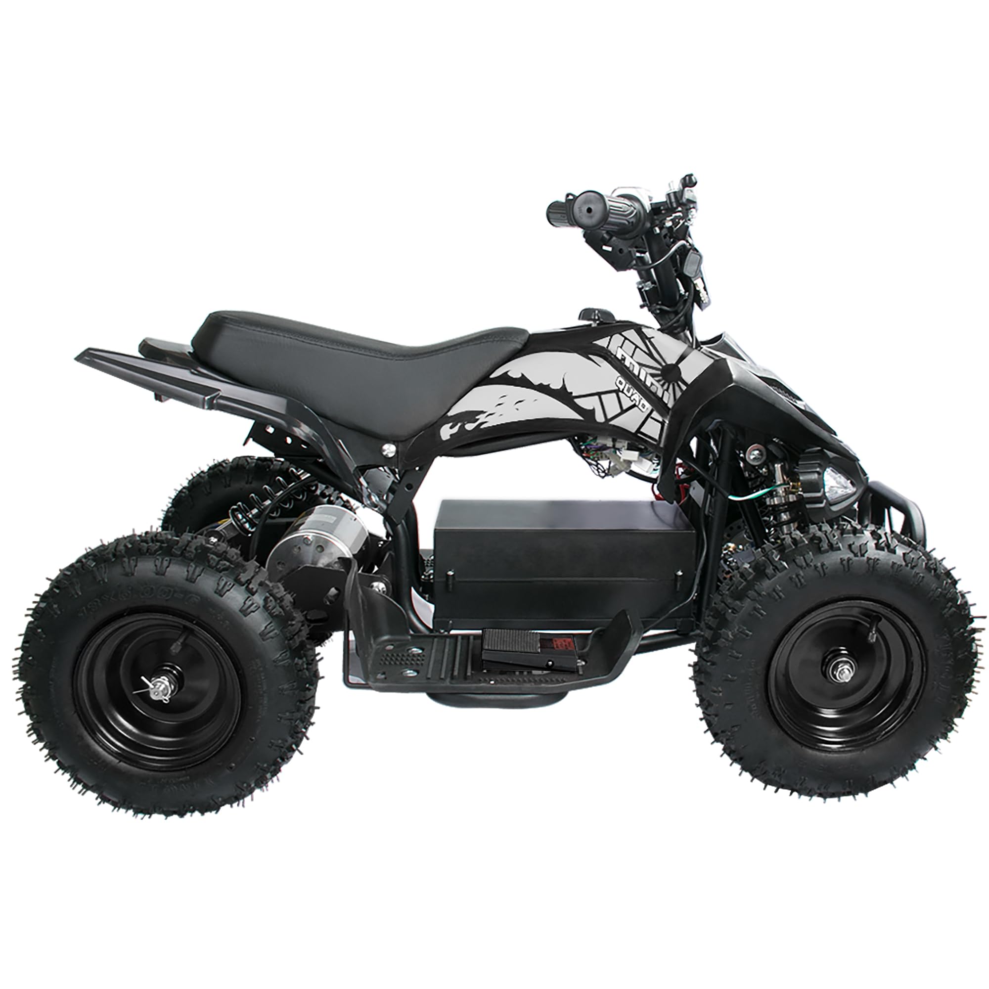 Zorax 36V 1000W Yellow 6'' Tyre Battery Powered Kids Mini ATV Quad Bike (Foot Brake - 3 Speeds - LED Light - Forward/Neutral/Reverse - CE Approved - MAX Capacity: 65KGS) Children's Electric Ride on