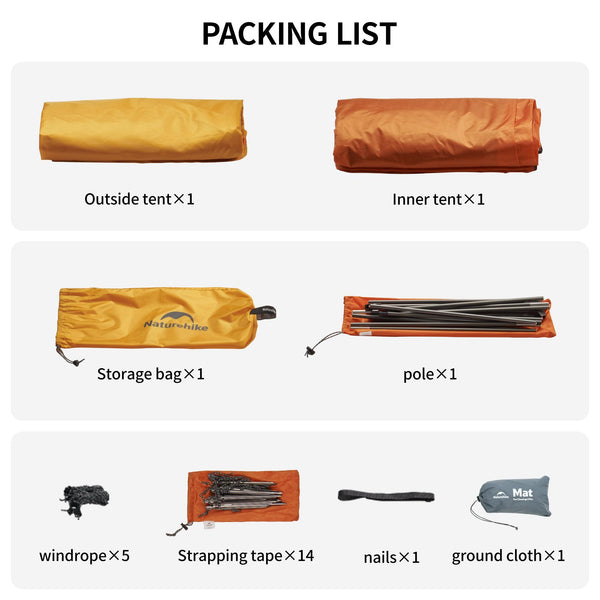 Naturehike Cloud up 2 Camping Tent 2 Man Backpacking Tent 3-4 Season Wild Country Tent Lightweight Dome Tent