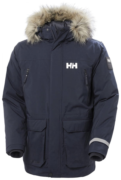 Helly Hansen Men's Reine Parka – Waterproof Insulated Parka with Adjustable Hood and Reflective Details