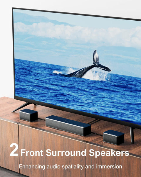 ULTIMEA 4.1ch Sound Bar for Smart TV with Subwoofer, App, Peak Power 200W, 2-in-1 Detachable Bluetooth 5.3 Soundbar, Bass Adjustable, 3 EQ Modes TV Sound Bar, ARC/Optical/Aux, Apollo S50 2025 Version