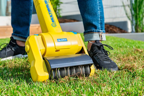GLORIA Dethatching Roller | Accessories for MultiBrush | Maintain Lawn, Dethatch Lawn | Removes Moss and Lawn Felt| with Stainless Steel Blades