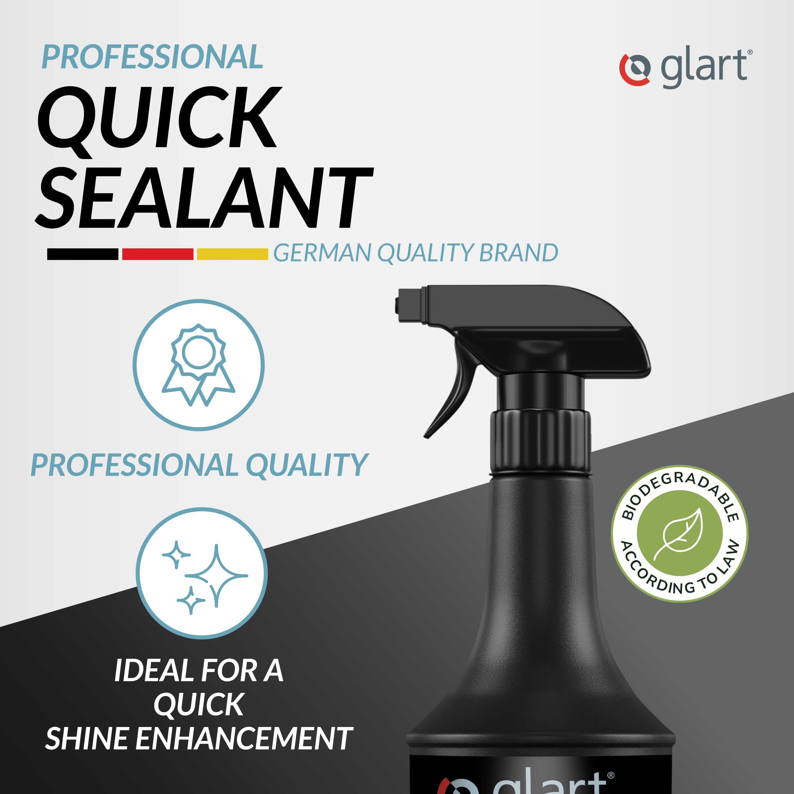 Glart Premium Invisible Car Glass Cleaner 500ml, for Windows, Rain, Glass Polish, Screen Wash