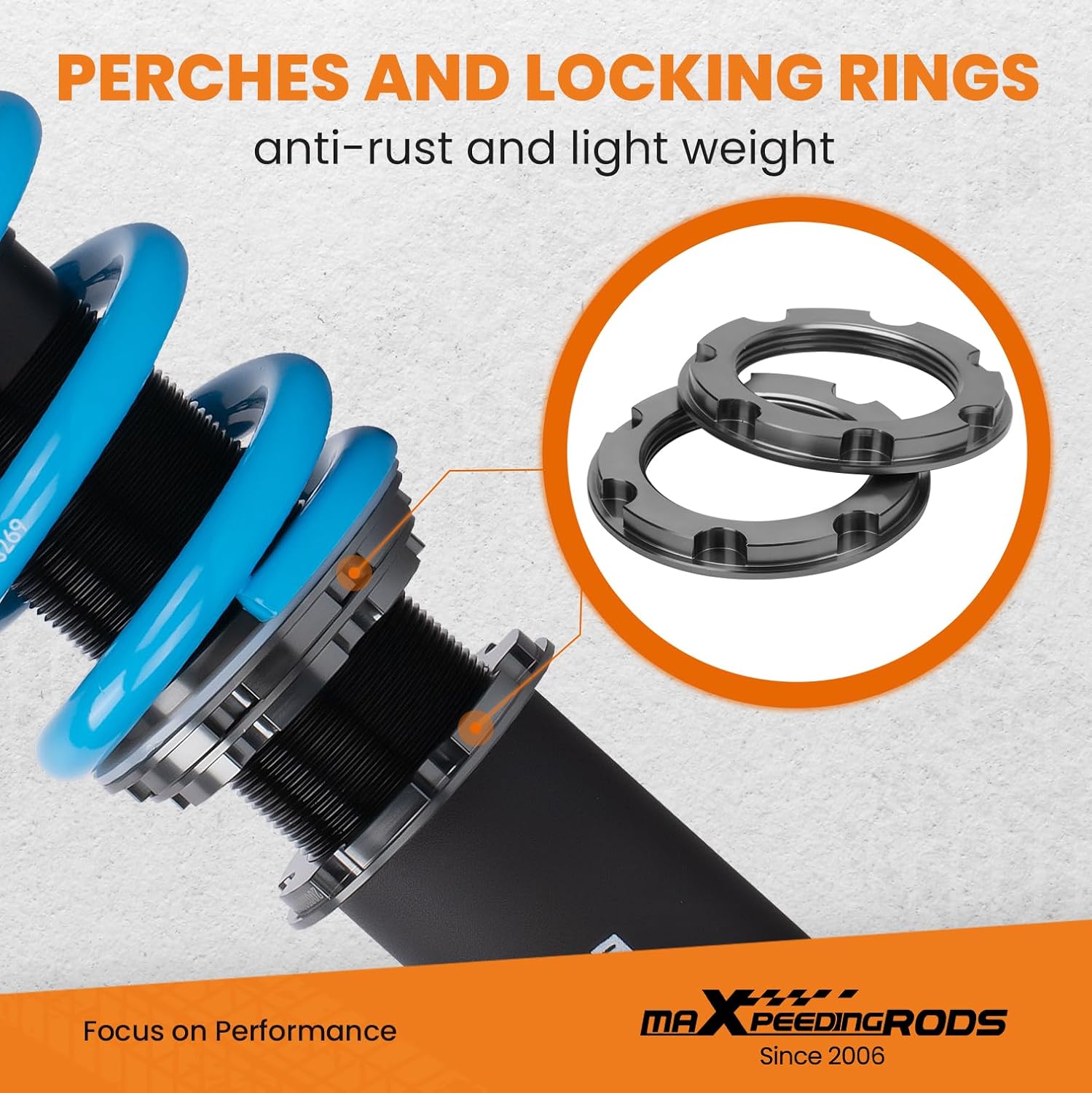 maXpeedingrods Performance Coilovers for BMW Z4 E85 2.5i 3.0 E86 03-08 Coupe Convertible Lowering Suspension