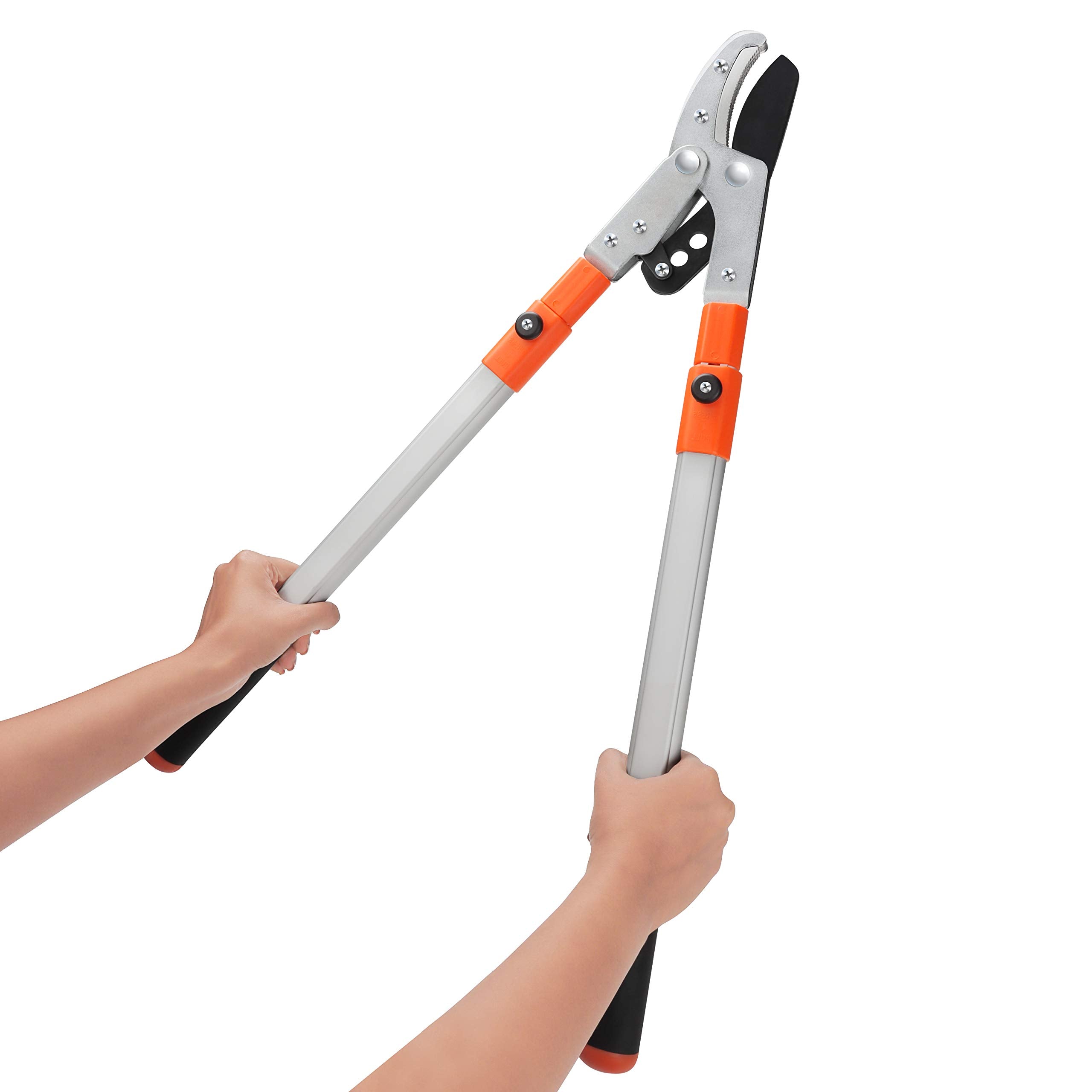 Kurtzy Heavy Duty Telescopic Anvil Lopper - 67-100cm / 26.38-39.37 Inches - Extendable Garden Tree & Branch Cutter - Professional Razor Blade Trimmer