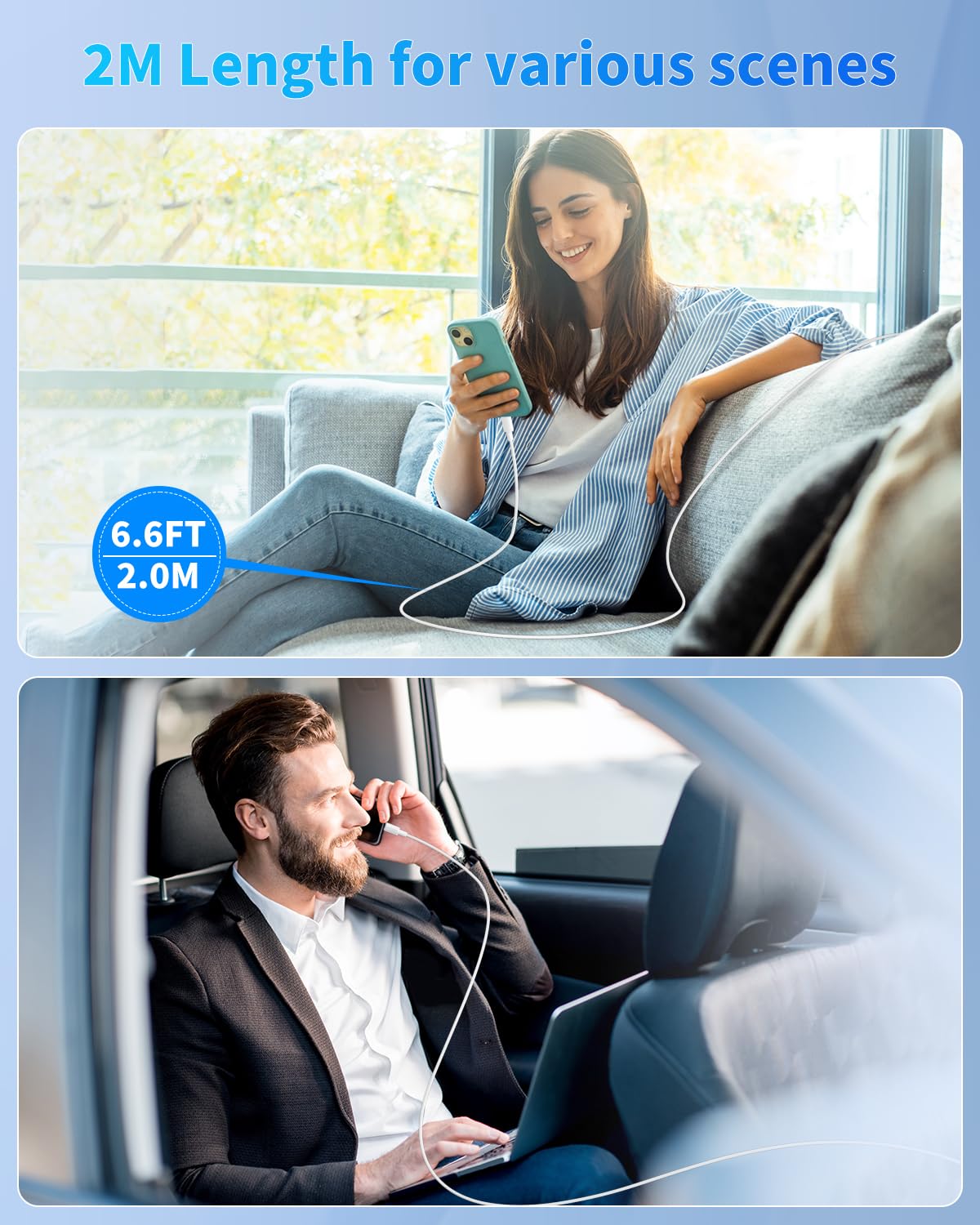 for iPhone Charger Fast Charge [MFi Certified] 2PACK 20W for Apple Charger with 6FT 2.4A USB C to Lightning Cable,Phone Charging for iPhone 14/13/12/11 Pro/Pro Max/XS/XR/SE/8, for iPad Pro