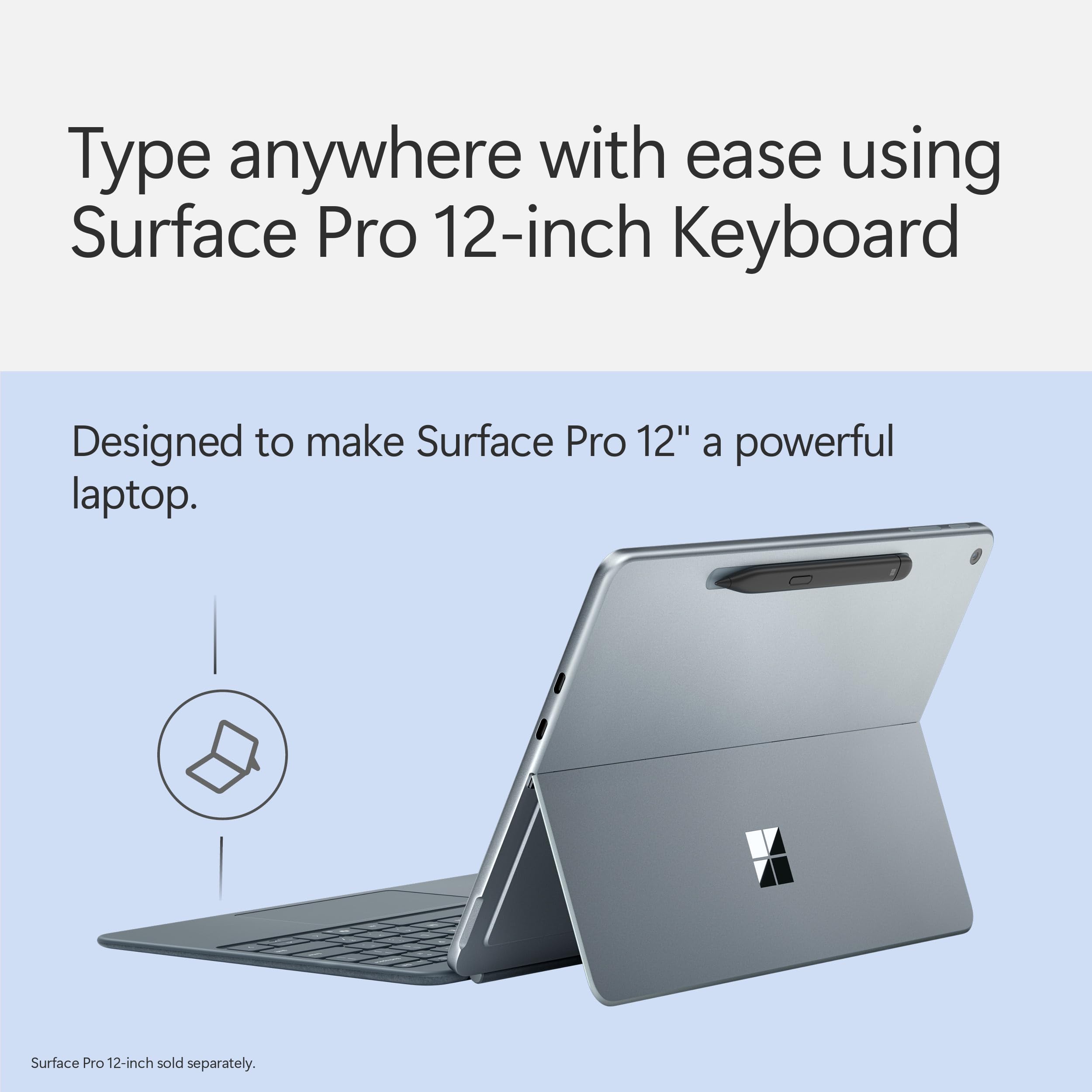 Microsoft Surface Pro Flex Keyboard with Slim Pen | Black | 2-in-1 Alcantara® Keyboard for Surface Pro Windows 11 Copilot+ PC