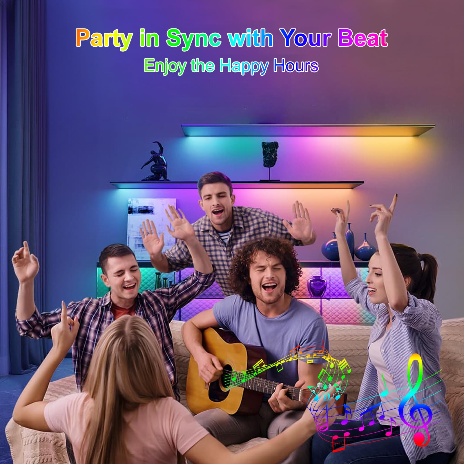 icever WS2812B LED Strip for PC 5m RGB 5050SMD, Addressable Independent Pixels, PCB Black Elastic, Spectacular Color for Addressable LED Strip - DC5V