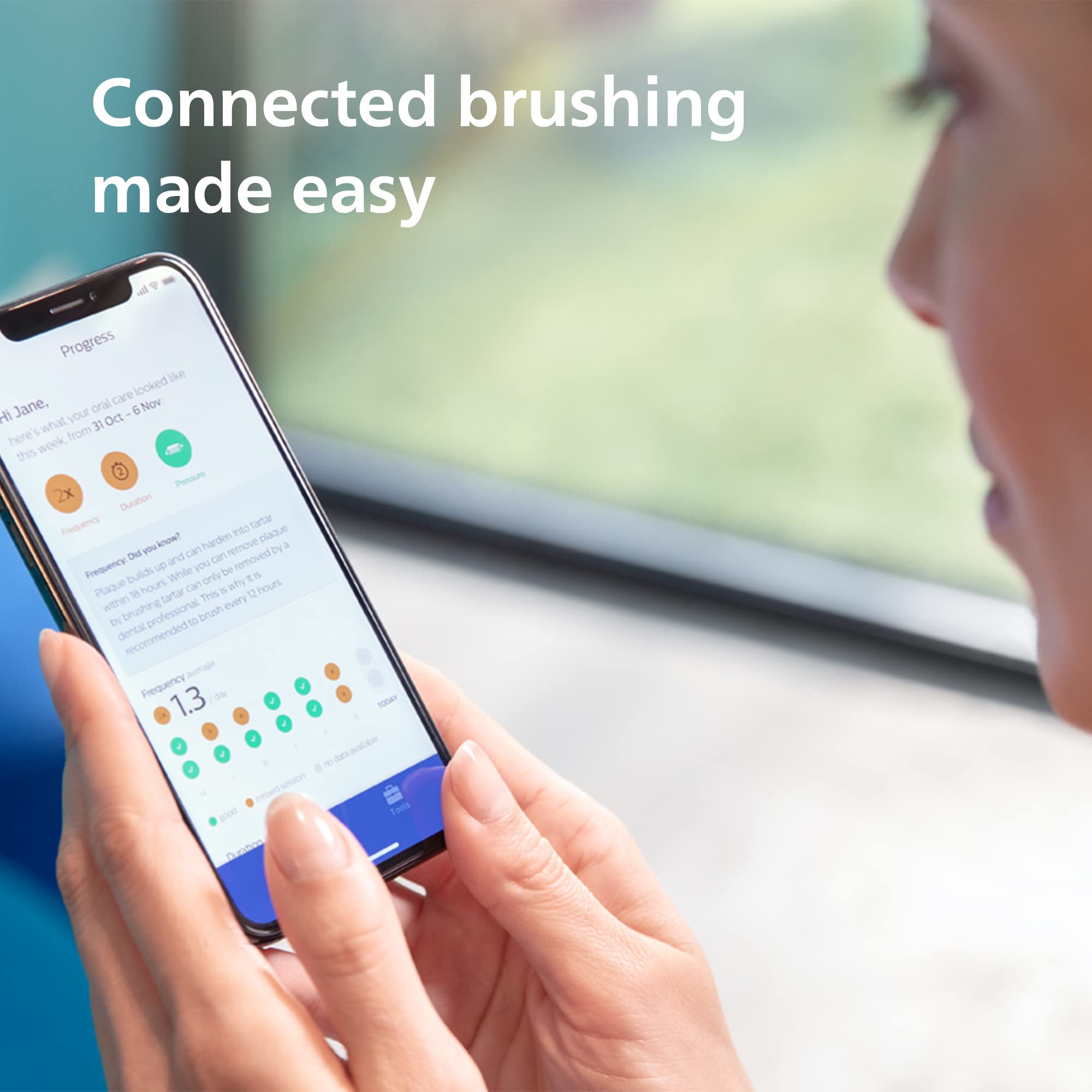 Philips Sonicare Series 7900: Advanced Whitening Sonic Electric Toothbrush with app in White, (Model HX9636/19)