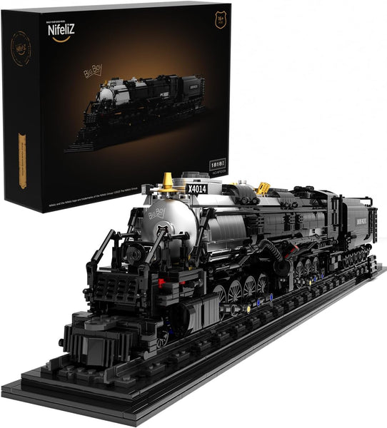 Train The Big Boy Locomotive, Steam Locomotive Building Block Set for Adults, Legendary Steam Train Display Kit for Gift Giving (1818 Pieces)