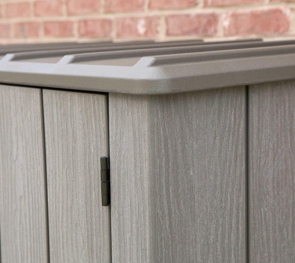 Lifetime 60209 Vertical Storage Shed (53 Cubic feet), Roof Brown, 74 x 142 x 174 cm