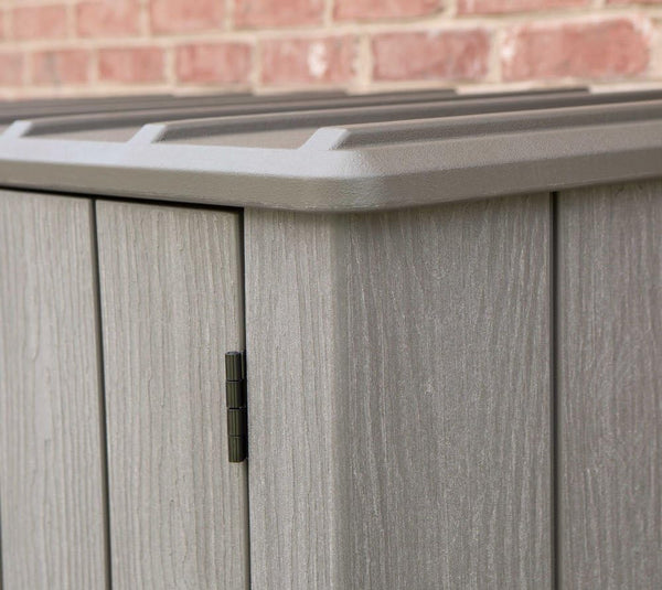 Lifetime 60209 Vertical Storage Shed (53 Cubic feet), Roof Brown, 74 x 142 x 174 cm