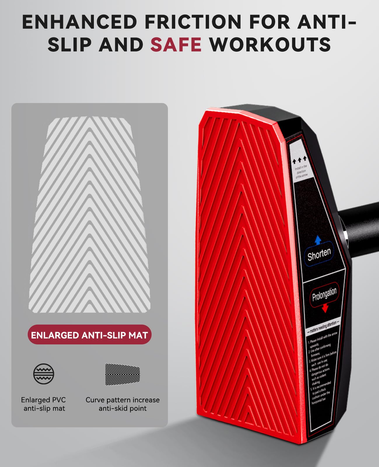 HAPBEAR Pull Up Bar for Doorway, Strength Training Chin up Bar without Screws, Pullup Bar with Non-slip, Doorway Pull Up Bar for Home Gym Upper Body Workout