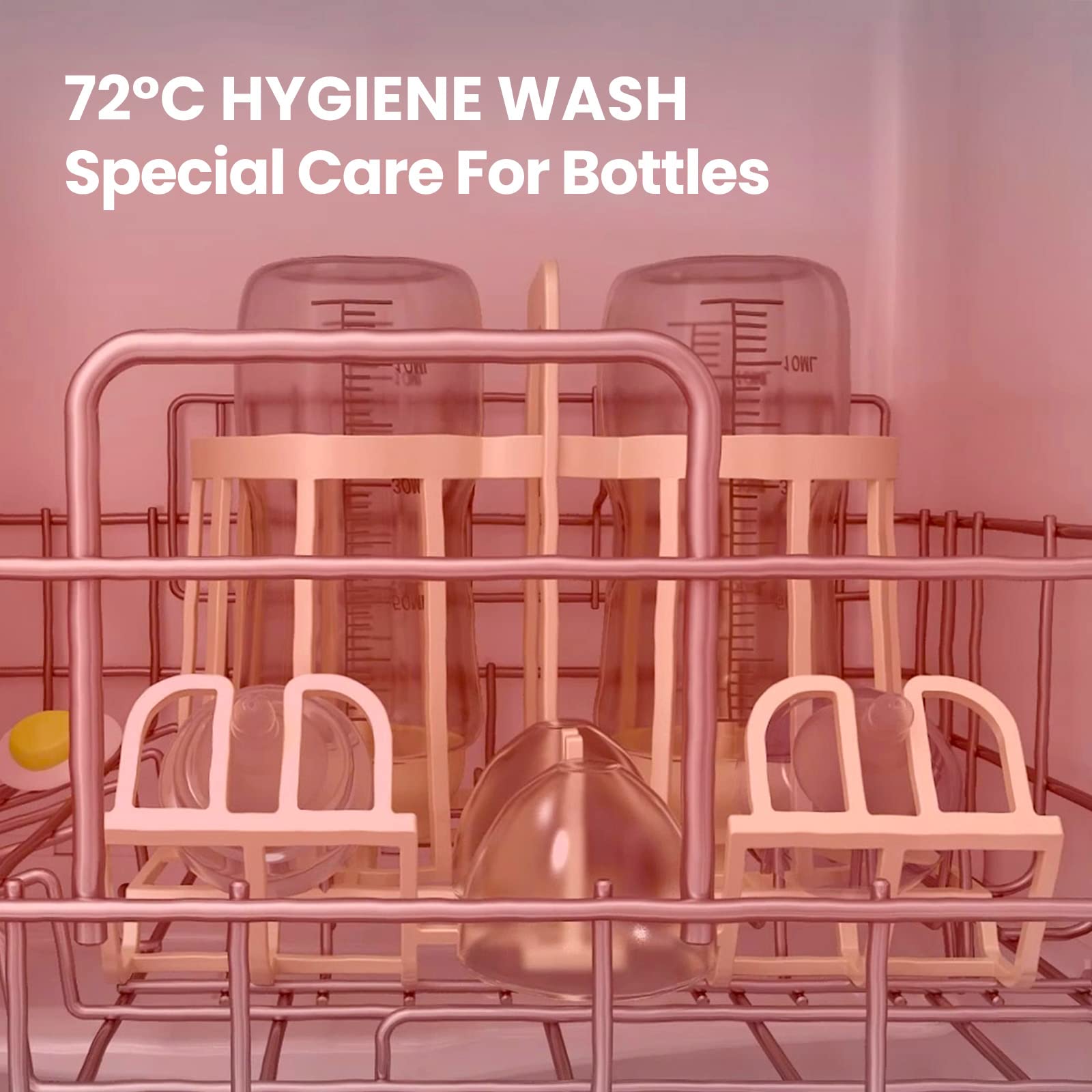 COMFEE' Table Top Dishwasher with 6 Place Settings, Mini Countertop Dishwasher for Small Families, Couples, LED display, Delay Start, 47dB Quiet Noise, White