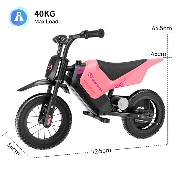 EVERCROSS EV05M Electric Motorcycle for Kids, 150W Kids Ride On Motor-cycle, 8/16 km/h Speed Modes & 15 km Long-Range Electric Motorcycle, 12'' Moto Cross for Children Aged 3-12 Years