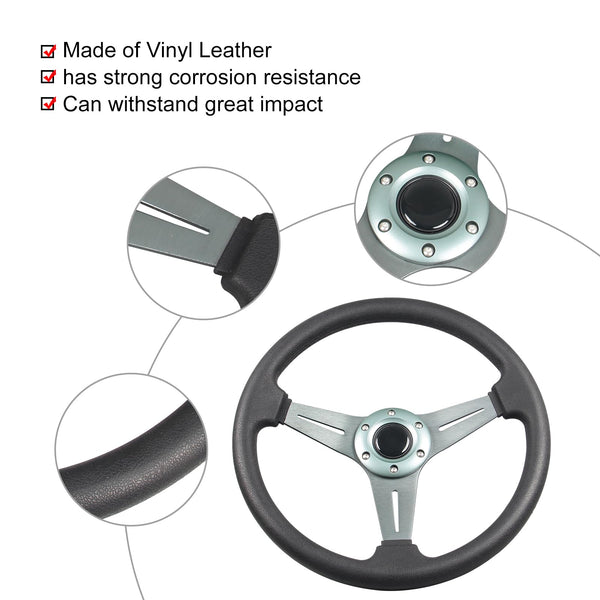 YEHICY Auto Racing Flat Steering Wheel with Purple Spokes 350mm 13.8”6 Bolts Grip Vinyl Leather Universal Simulation Game Steering Wheel For Logitech G29 G920 G923